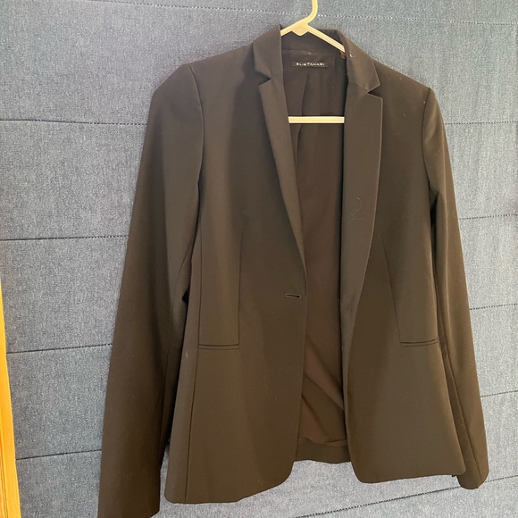 Black Elie Tahari single button blazer - Picture 2 of 4